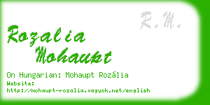 rozalia mohaupt business card
